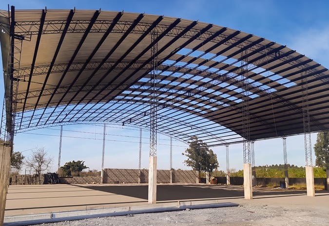 Estructura metálica de tinglado industrial